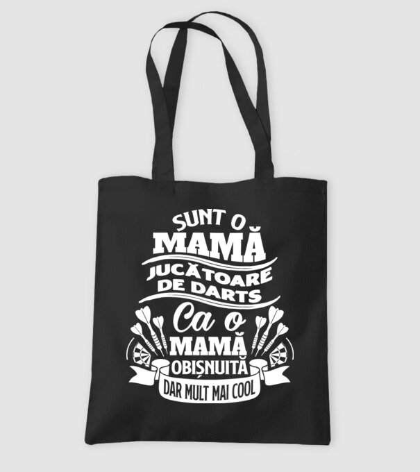 Sunt o mamă jucătoare de darts, ca o mamă obișnuită, dar mult mai cool model negru pe tricou