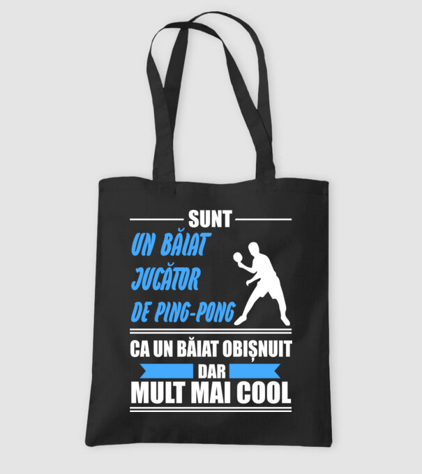 sunt un băiat jucător ping-pong, ca un băiat obișnuit, dar mult mai cool model negru pe tricou