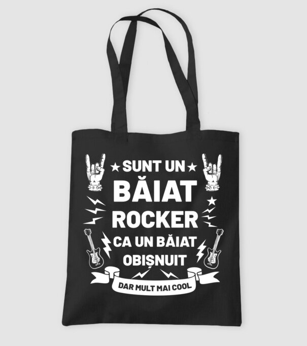 Sunt un băiat rocker, ca un băiat obișnuit, dar mult mai cool model negru pe tricou