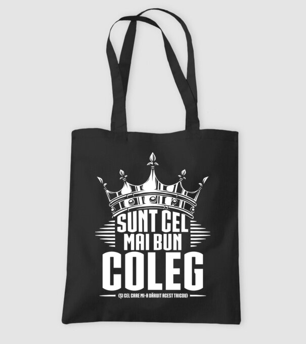 super coleg model negru pe tricou