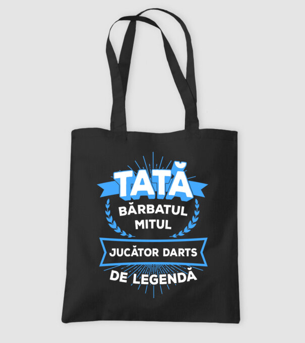 tată, bărbatul, mitul, jucător darts de legendă model negru pe tricou