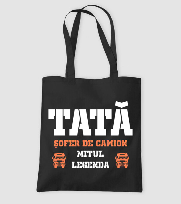 tată, șofer de camion, mitul, legenda model negru pe tricou