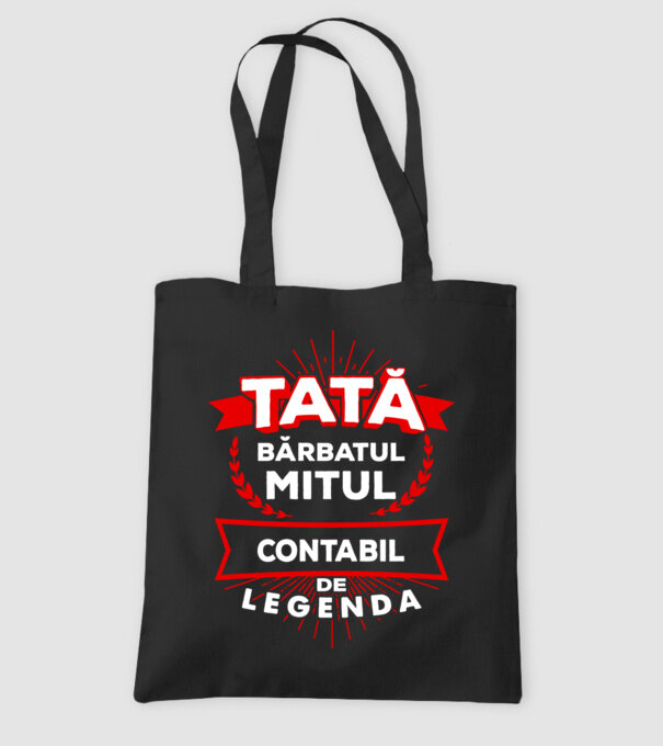 Tată - bărbatul, mitul, contabil de legendă model negru pe tricou