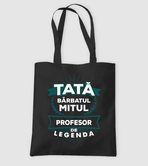 Tată - bărbatul, mitul, profesor de legendă model negru pe tricou