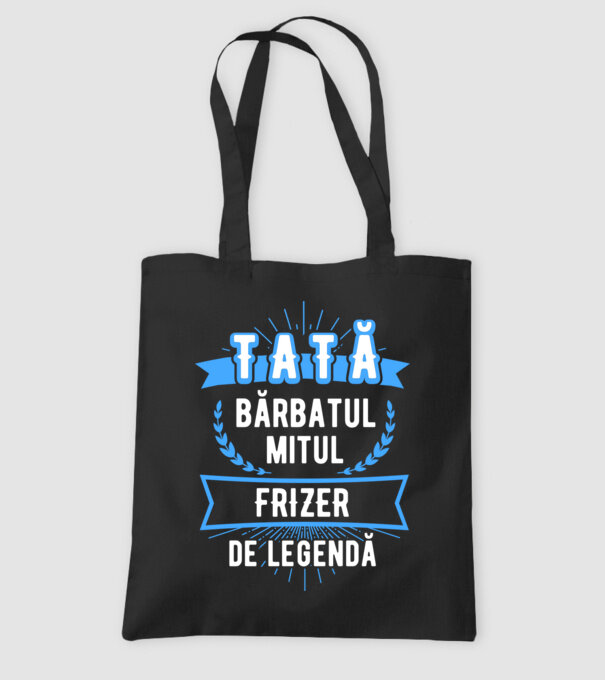 TATĂL bărbatul, mitul, legenda ... FRIZER model negru pe tricou