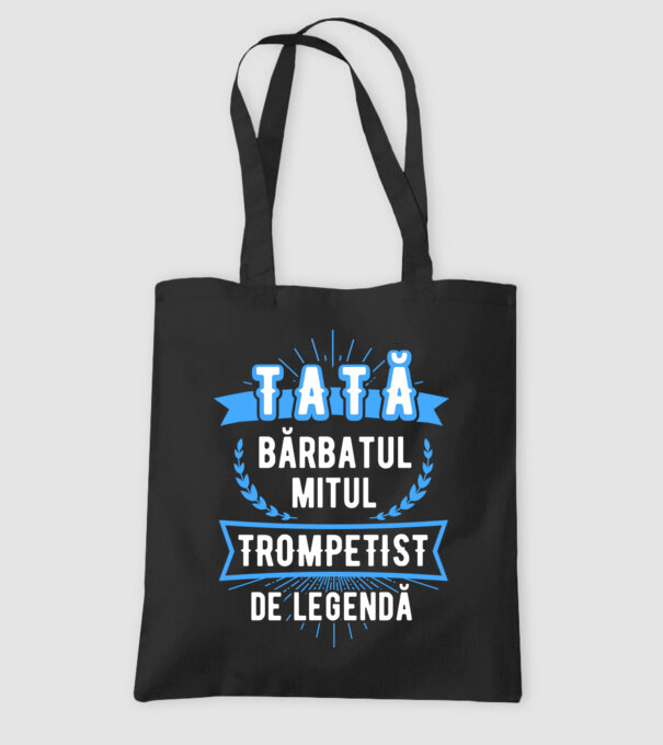 tată, bărbatul, mitul, trompetist de legendă model negru pe tricou