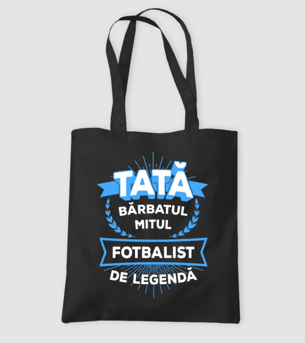 TATĂ - bărbatul, mitul, fotbalist de legendă model negru pe tricou
