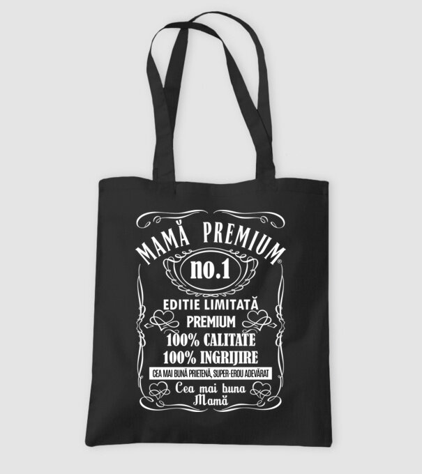 Mamă Premium - ediție limitată premium model negru pe tricou