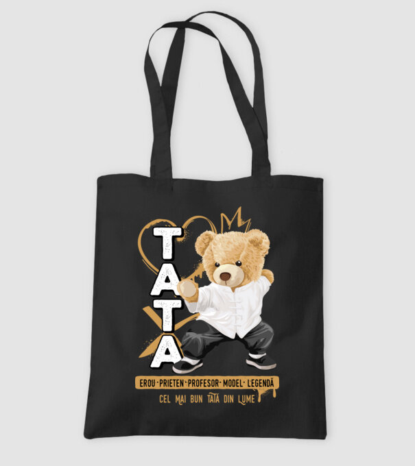 Tati Teddy model negru pe tricou