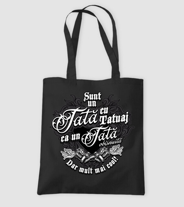 Sunt o mamă cu tatuaj, ca o mamă obișnuită, dar mult mai cool! model negru pe tricou