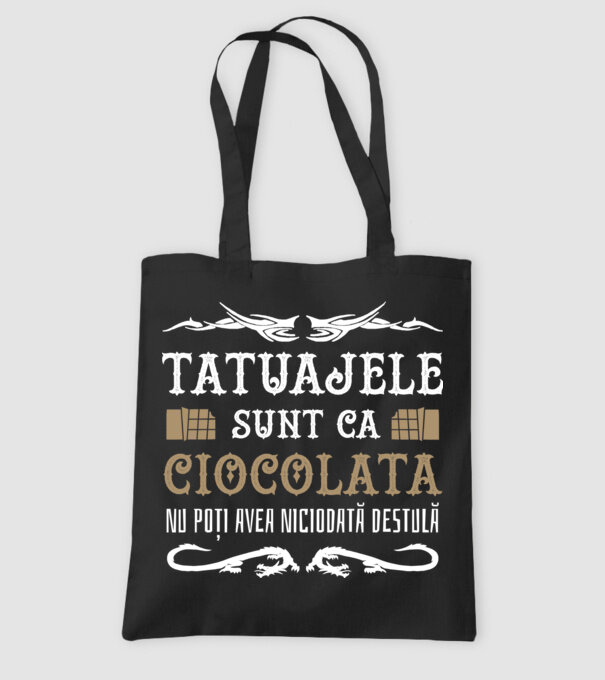 Tatuajele sunt ca ciocolata, nu poți avea niciodată destulă model negru pe tricou