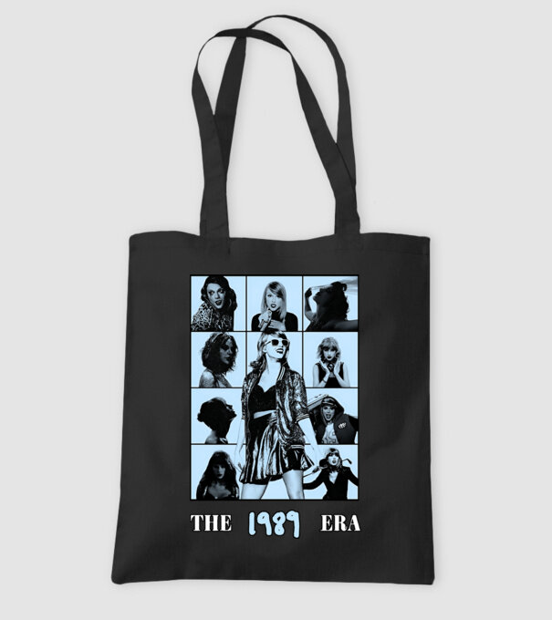 Taylor Swift ERAS blue model negru pe tricou