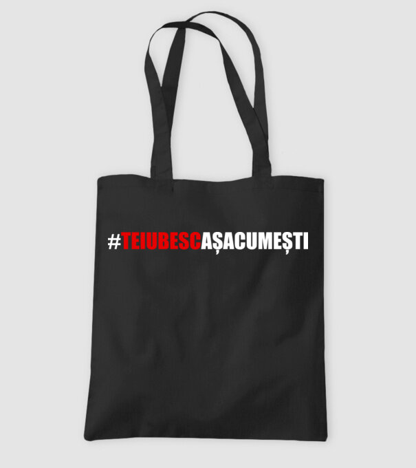 Te iubesc așa cum ești model negru pe tricou