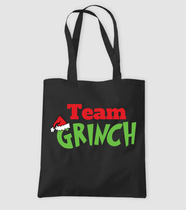 Team Grinch model negru pe tricou