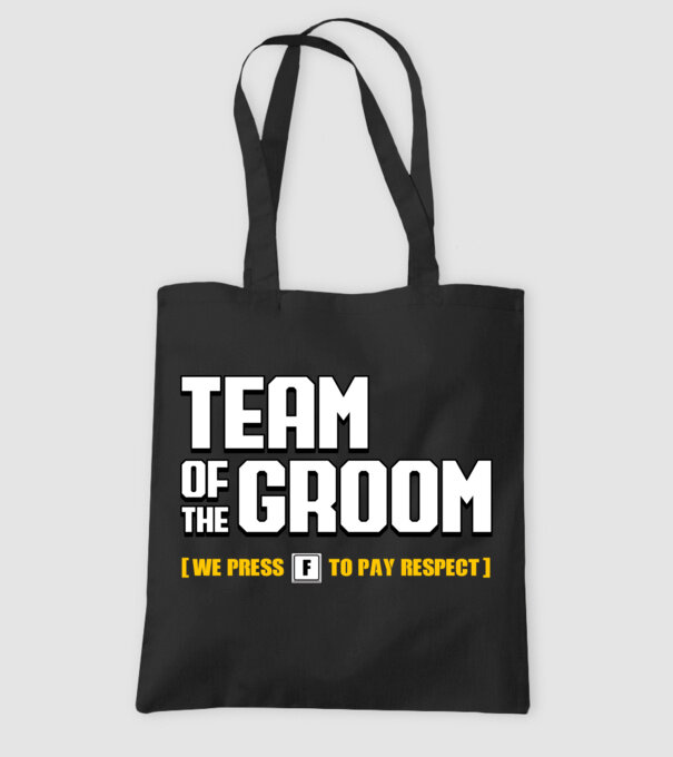 Team of the Groom model negru pe tricou