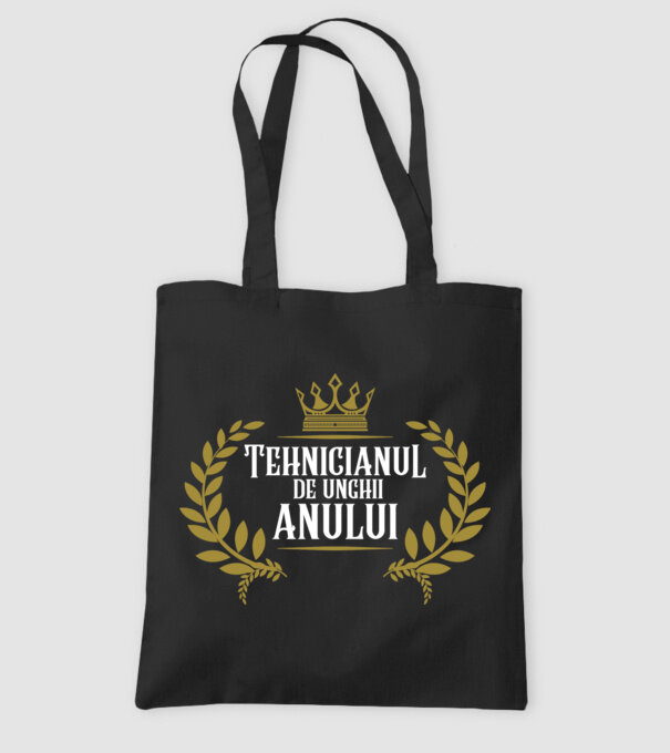 Tehnicianul de unghii al anului model negru pe tricou