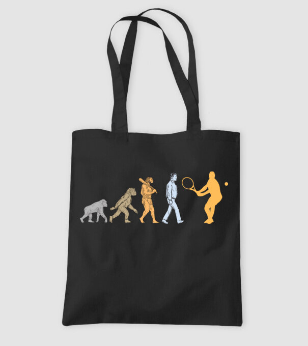 Tennis evolution model negru pe tricou