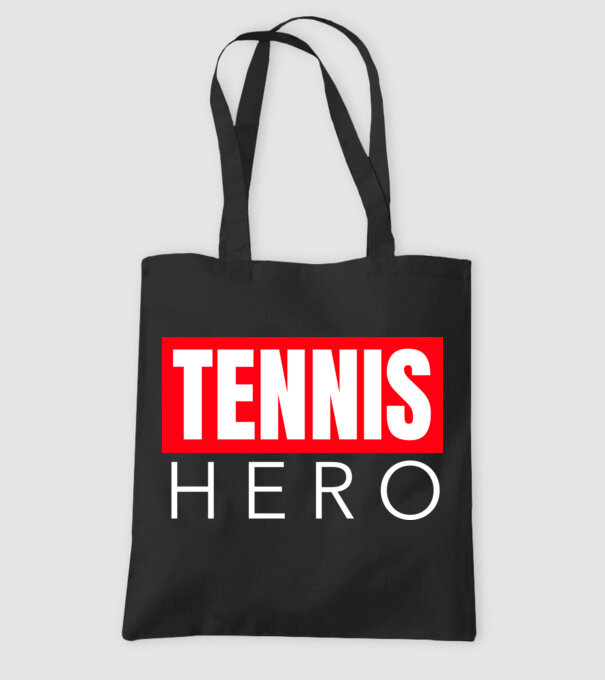 TENNIS HERO model negru pe tricou