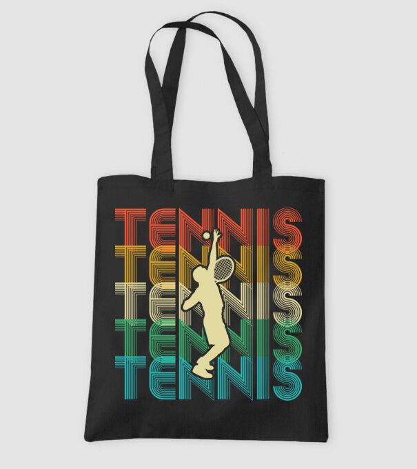 Tennis retro model negru pe tricou