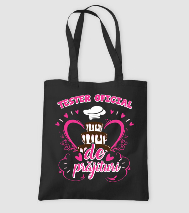 tester oficial de prăjituri model negru pe tricou