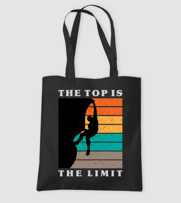 The Top is the limit model negru pe tricou