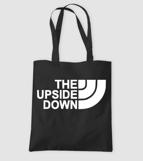 the upside down model negru pe tricou