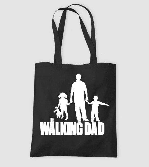 The Walking Dad model negru pe tricou