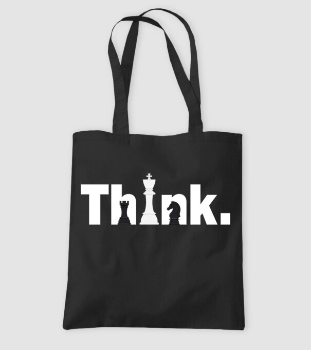 Think model negru pe tricou