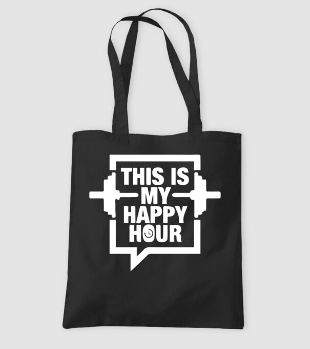 this is my happy hour model negru pe tricou