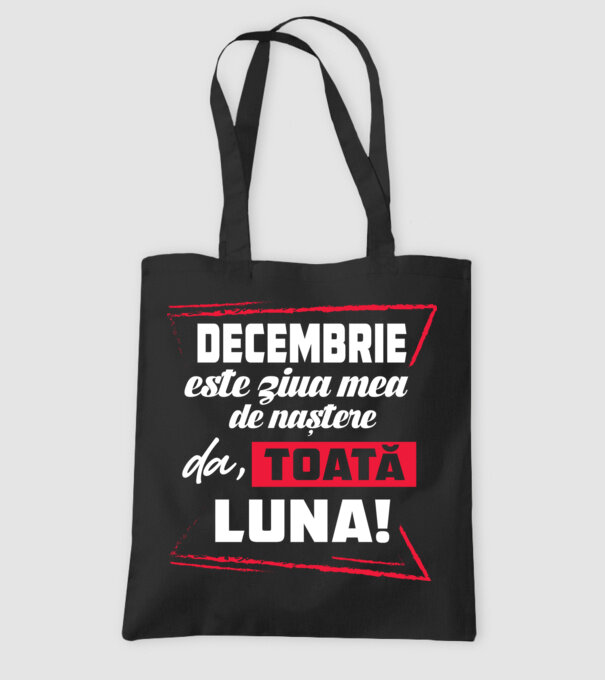 Toată luna DECEMBRIE model negru pe tricou