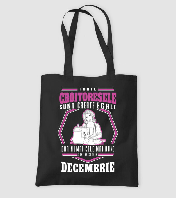 Toate croitoresele decembrie model negru pe tricou