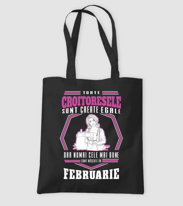 Toate croitoresele februarie model negru pe tricou