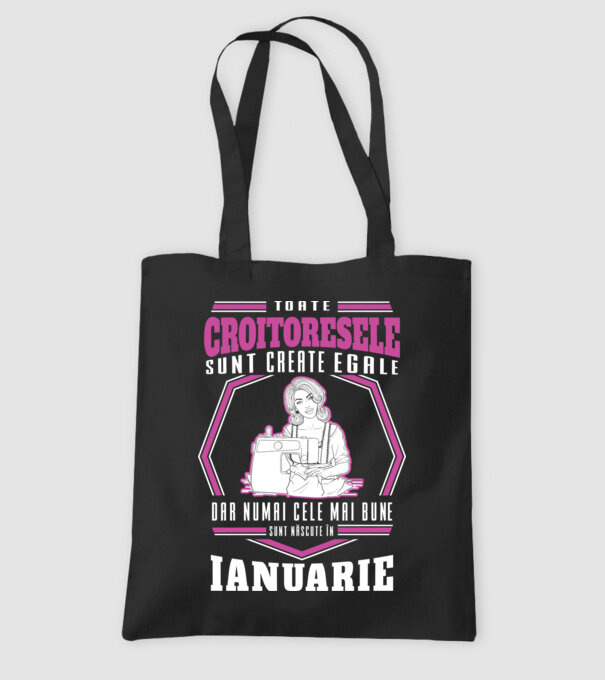 Toate croitoresele ianuarie model negru pe tricou