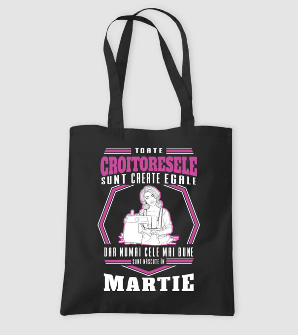 Toate croitoresele martie model negru pe tricou