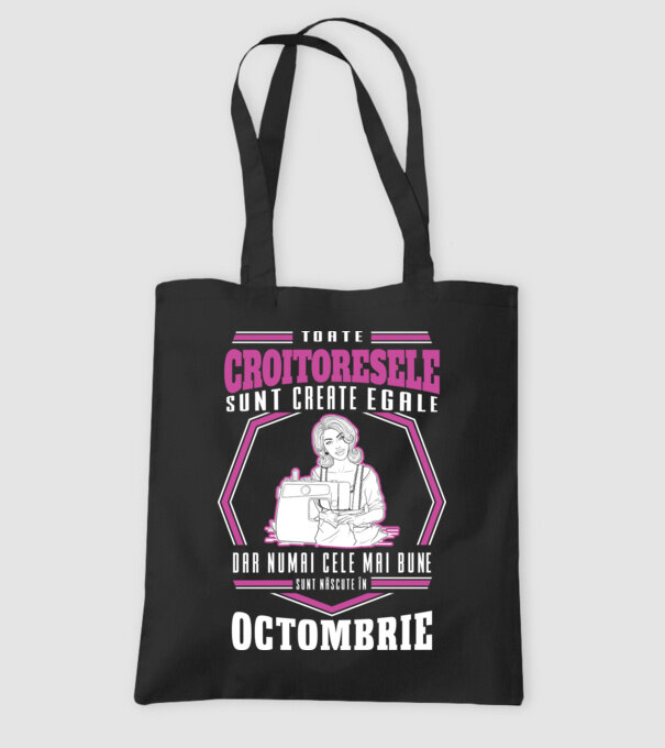 Toate croitoresele octombrie model negru pe tricou