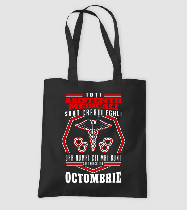 Toți asistenții medicali sunt creați egali, dar numai cei mai buni sunt născuți în octombrie model negru pe tricou