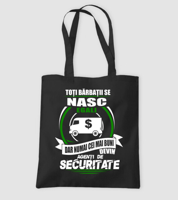 Toți bărbații se nasc egali agenți de securitate model negru pe tricou