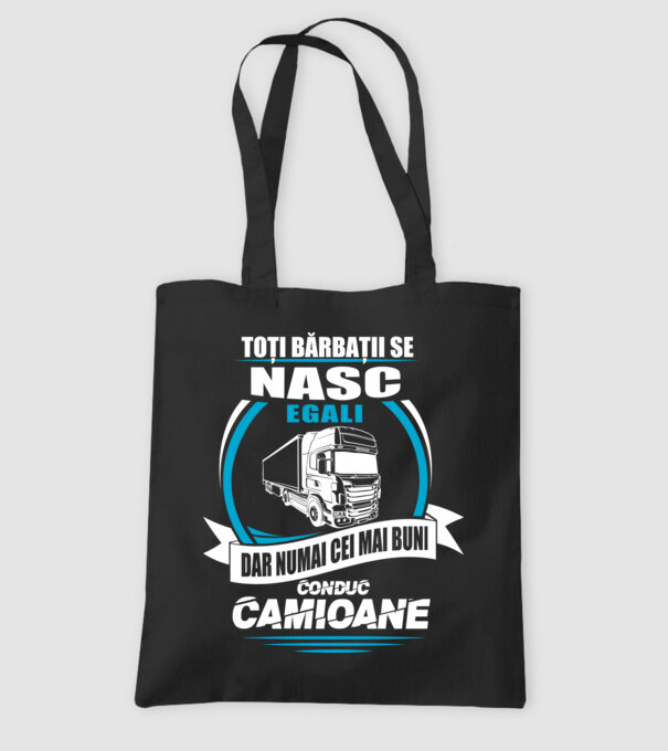 Toți bărbații se nasc egali camioane model negru pe tricou