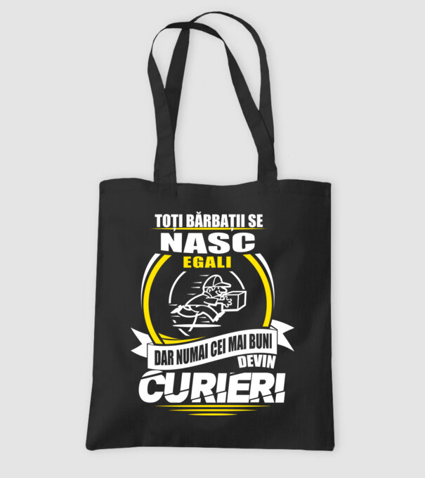 Toți bărbații se nasc egali curieri model negru pe tricou