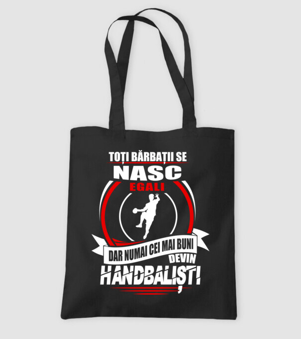 Toți bărbații se nasc egali handbaliști model negru pe tricou