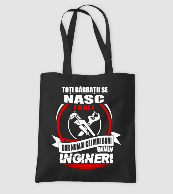 Toți bărbații se nasc egali ingineri model negru pe tricou