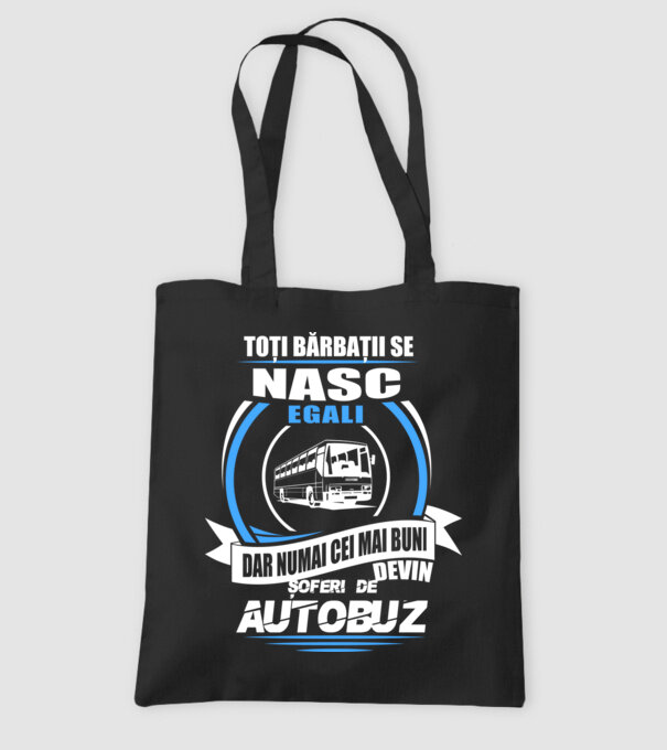 Toți bărbații se nasc egali șoferi de autobuz model negru pe tricou