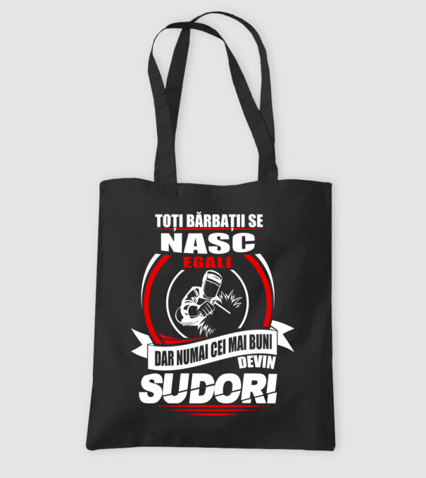 Toți bărbații se nasc egali sudori model negru pe tricou