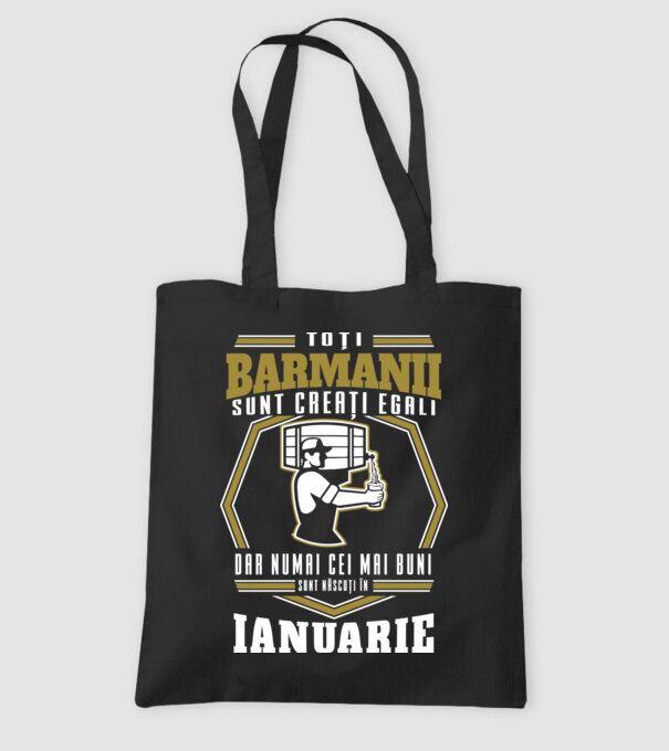 Toți barmanii creați egali ianuarie model negru pe tricou