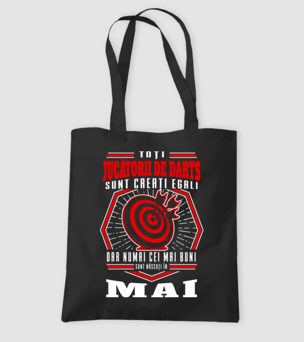 Toți jucătorii de darts sunt creați egali, dar numai cei mai buni sunt născuți în mai. model negru pe tricou