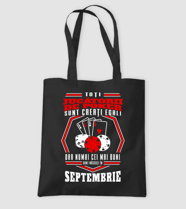 Toți jucătorii de poker sunt creați egali septembrie model negru pe tricou