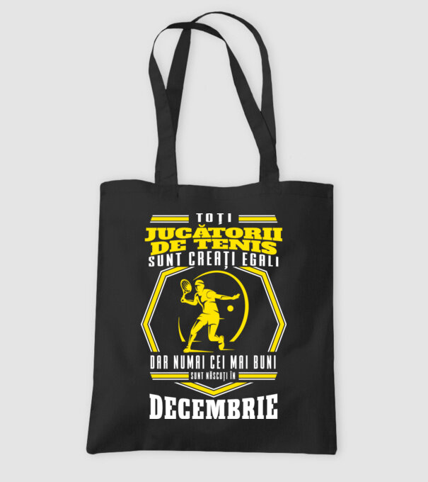 Toți jucătorii de tenis sunt creați egali decembrie model negru pe tricou