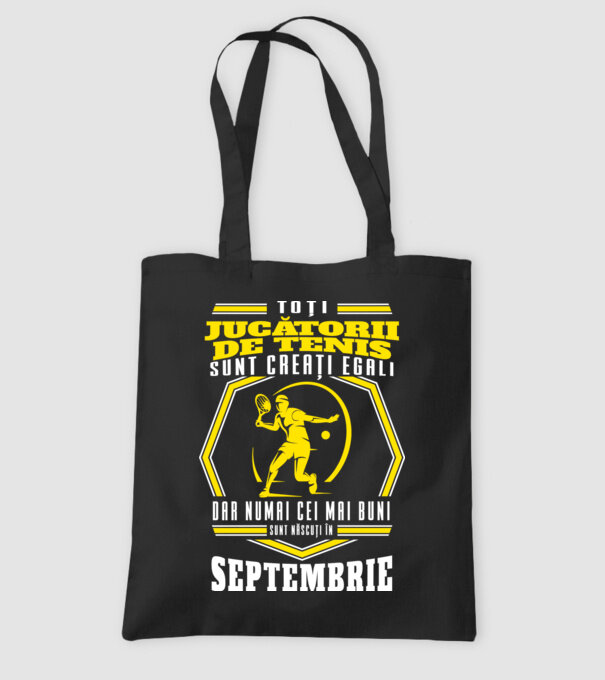 Toți jucătorii de tenis sunt creați egali Septembrie model negru pe tricou