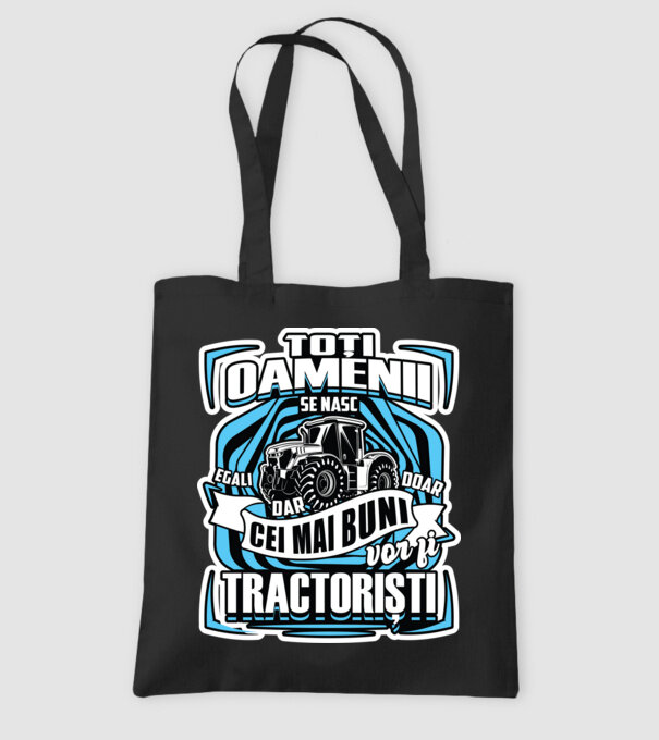 toți oamenii - se nasc egali dar doar cei mai buni vor fi tractoriști model negru pe tricou