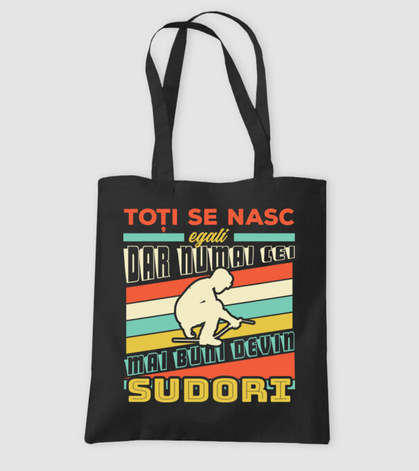Toți se nasc egali, dar numai cei mai buni devin sudori model negru pe tricou